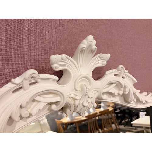 3027 - A white Laura Ashley Patricia overmantel mirror
