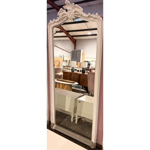 3031 - A white Laura Ashley dressing mirror (mirror damaged)