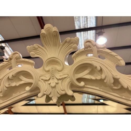 3031 - A white Laura Ashley dressing mirror (mirror damaged)