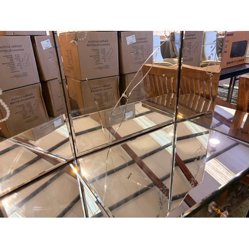 3039 - Four mixed style items including, mirrored sideboard, dressing table and two media units