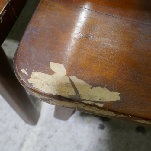 3042 - A set of eight hardwood dining chairs (marked)