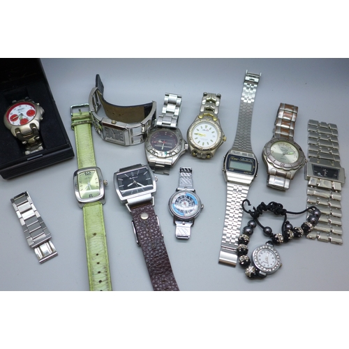 7174 - A collection of costume wristwatches