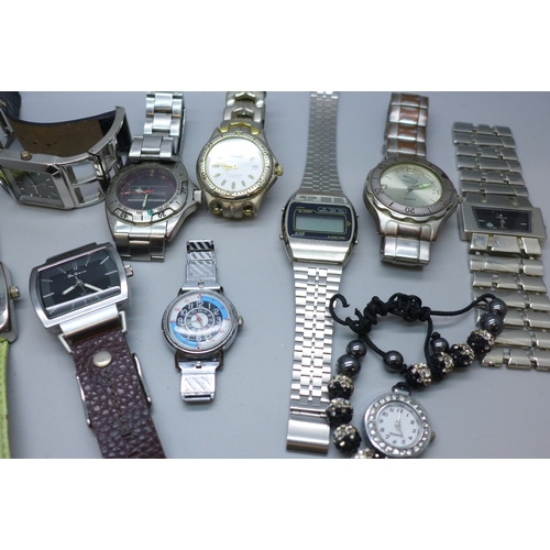 7174 - A collection of costume wristwatches