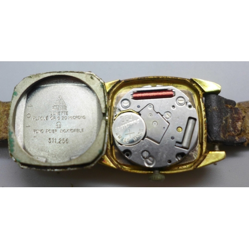 7179 - A lady's Raymond Weil gold plated wristwatch, a lady's Omega wristwatch, and other watches including... 