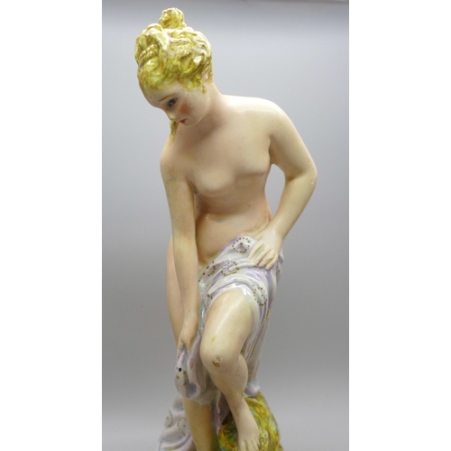 2004 - A continental figurine of a lady, 24.5cm