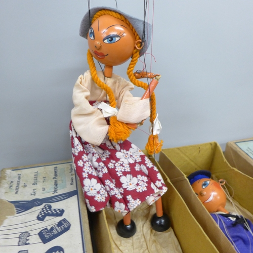 2024 - Two vintage Pelham puppets, boxed