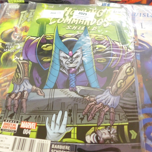 2025 - Twenty-five mixed comics including, Marvel, DC, Helix and Valiant, some duplicates