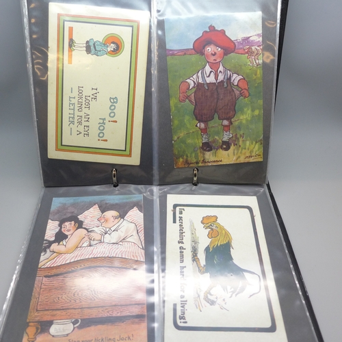 2027 - An album of humorous postcards, 64 in total