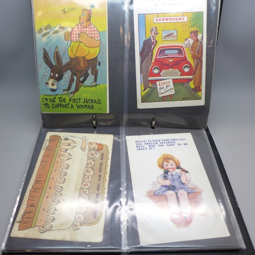 2027 - An album of humorous postcards, 64 in total