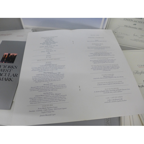 2040 - A collection of Concorde ephemera, John Player World Tour on Concorde, 11th December 1985, including... 