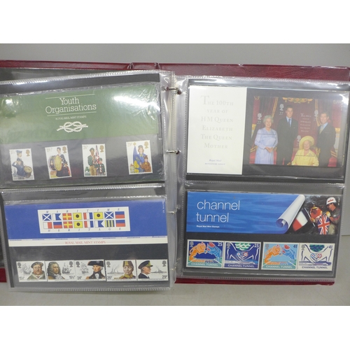 2041 - Stamps; an album of GB presentation packs, (35)