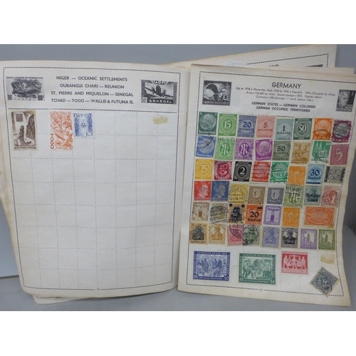 2057 - A collection of stamps including Tristan De Cunha