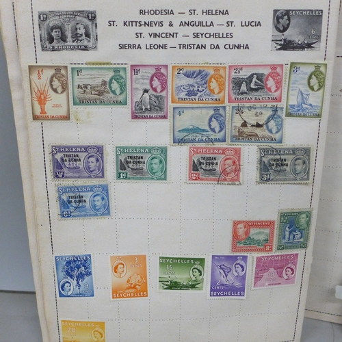 2057 - A collection of stamps including Tristan De Cunha