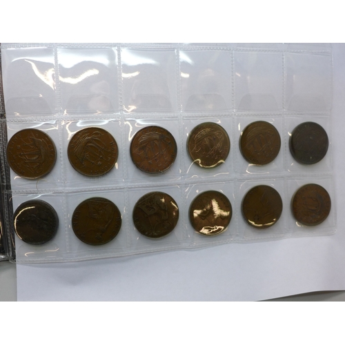 2183 - An album containing British and some American coins