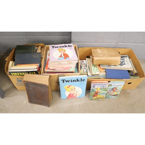 2288 - A collection of books, childrens books including Twinkle, Ladybird books, adventure books, etc  *Not... 