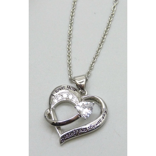 7146 - A Next silver necklace, together with a plated necklace