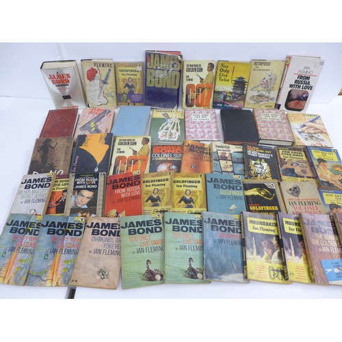 2154 - A collection of Ian Fleming James Bond novels, to include The Man With The Golden Gun and You Only L... 