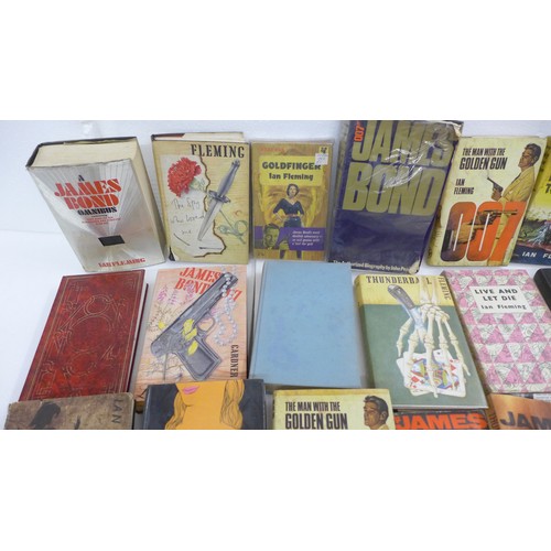 2154 - A collection of Ian Fleming James Bond novels, to include The Man With The Golden Gun and You Only L... 