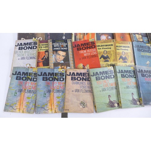 2154 - A collection of Ian Fleming James Bond novels, to include The Man With The Golden Gun and You Only L... 