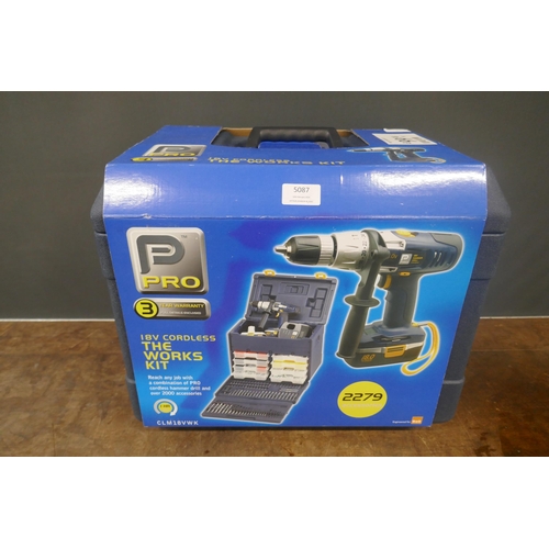 A Performance Power Pro 18V cordless 'The Works kit', unused