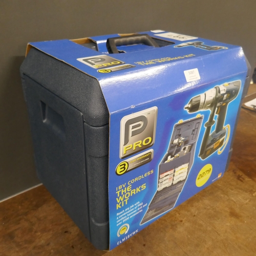A Performance Power Pro 18V cordless 'The Works kit', unused