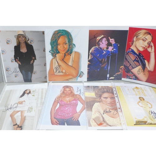 A collection of musician/singers autographs, all with CoAs, including ...