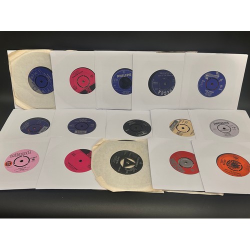 2108 - A large collection of 115 7” vinyl singles, 1960s onwards to include The Beatles, Rolling Stones, El... 