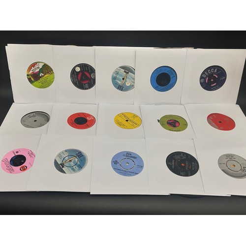 2108 - A large collection of 115 7” vinyl singles, 1960s onwards to include The Beatles, Rolling Stones, El... 
