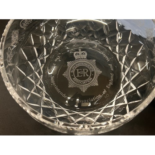 2111 - Police interest; a Royal Doulton character jug The London Bobby and one other, glassware and a Wedgw... 