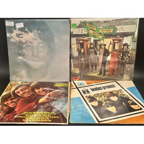 2114 - A collection of LP records including John Lennon, Mike Oldfield, The Beatles, The Monkees, etc.