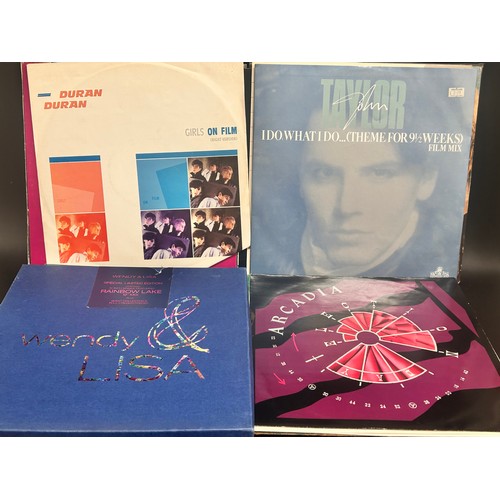 2114 - A collection of LP records including John Lennon, Mike Oldfield, The Beatles, The Monkees, etc.