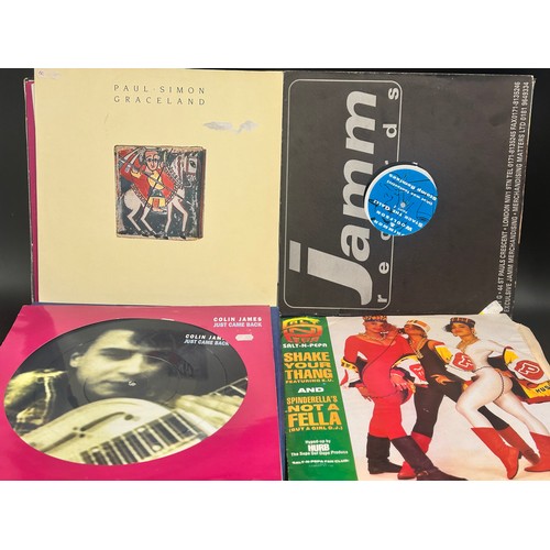 2114 - A collection of LP records including John Lennon, Mike Oldfield, The Beatles, The Monkees, etc.