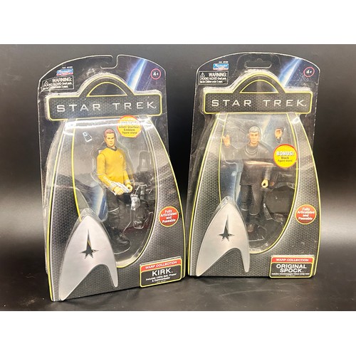 2125 - Eight Star Trek character figures by Playmates, a Doctor Who character figure, Dalek Sec Hybrid and ... 