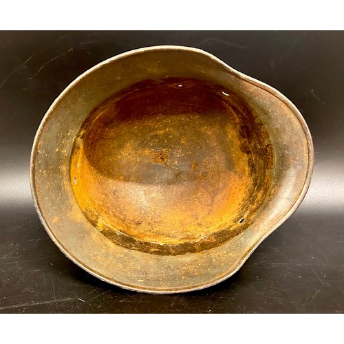 2136 - A German World War II helmet shell,