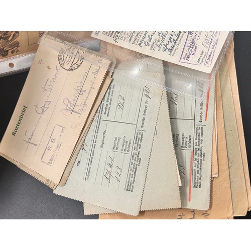 2150 - A collection of World War I and World War II ephemera, letters, service records, cigarette cards, et... 