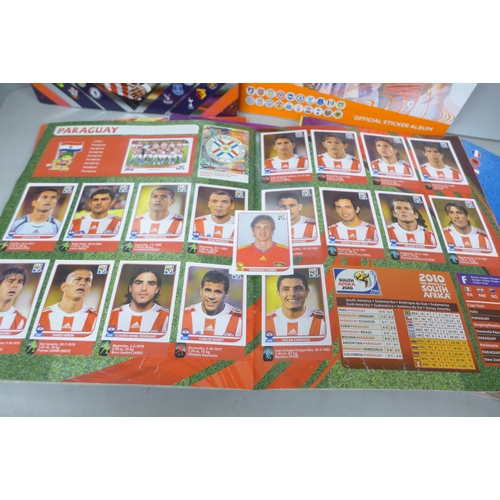 2063 - A collection of Panini football sticker albums - all complete comprising two 2010 FIFA World Cup Sou... 