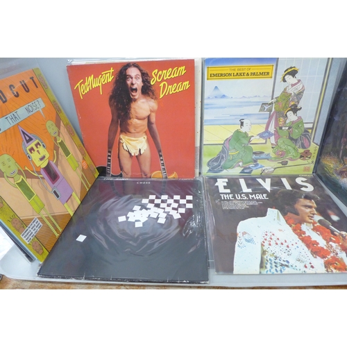 2065 - Eleven vinyl LPs, Fleetwood Mac, Bob Dylan, Elvis, Emerson, Lake and Palmer etc