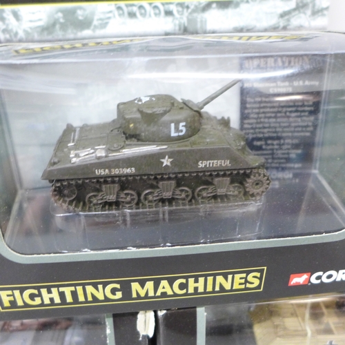 2067 - Nine Corgi Fighting Machines models, boxed
