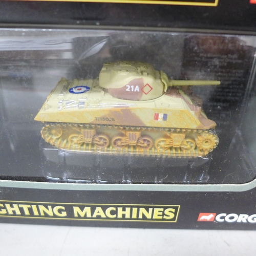 2067 - Nine Corgi Fighting Machines models, boxed