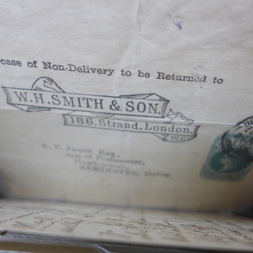 2069 - Stamps; a box of GB stamps, covers, etc., all Victorian