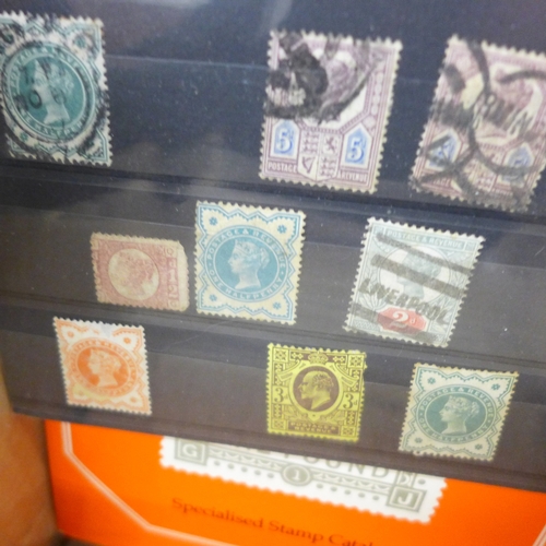 2069 - Stamps; a box of GB stamps, covers, etc., all Victorian
