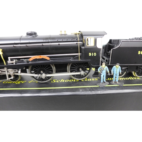 2071 - An Ace Trains 0 gauge 4-4-0 Schools Class locomotive and tender, Merchant Taylors, boxed