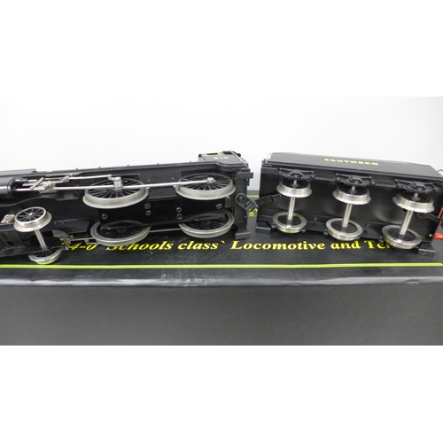 2071 - An Ace Trains 0 gauge 4-4-0 Schools Class locomotive and tender, Merchant Taylors, boxed