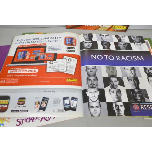 2077 - A collection of Panini Football sticker albums - (all complete apart from 2014 World Cup Brazil whic... 