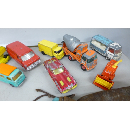 2078 - A collection of die-cast model vehicles including Dinky Toys Spectrum Patrol and a collection of mar... 