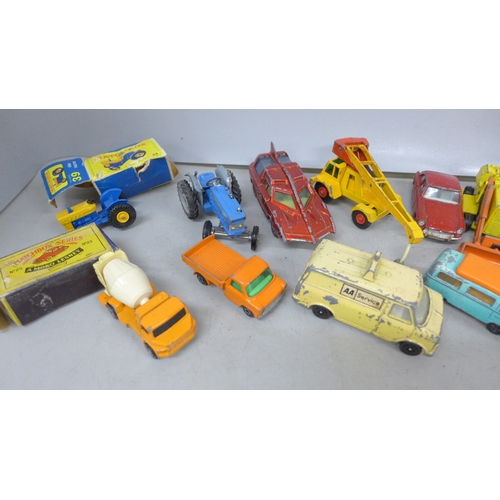 2078 - A collection of die-cast model vehicles including Dinky Toys Spectrum Patrol and a collection of mar... 