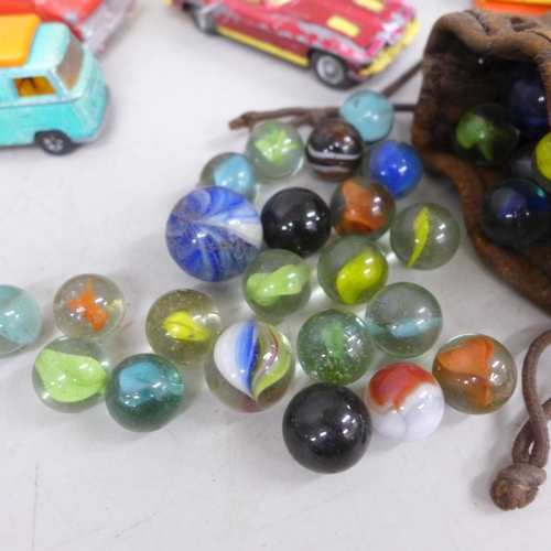 2078 - A collection of die-cast model vehicles including Dinky Toys Spectrum Patrol and a collection of mar... 