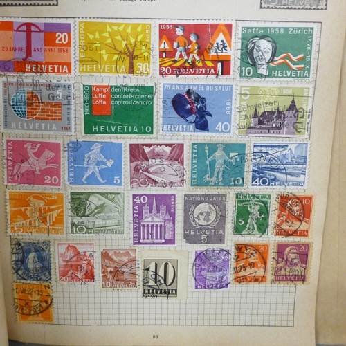 2083 - Stamps; a collection of stamps in an album and loose, 20th century