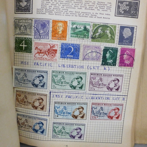 2083 - Stamps; a collection of stamps in an album and loose, 20th century