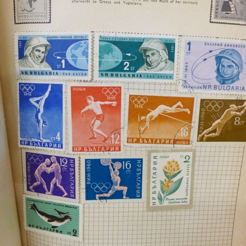2083 - Stamps; a collection of stamps in an album and loose, 20th century